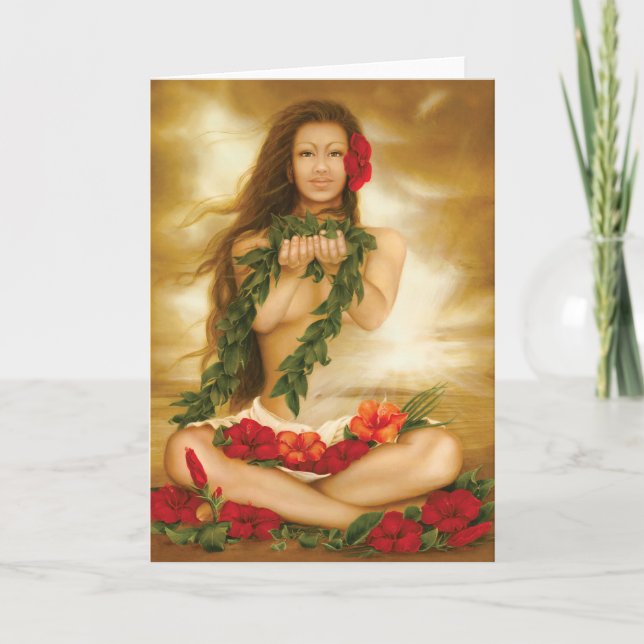 Spirit of Aloha by fine artist Lori Higgins. Card (Front)
