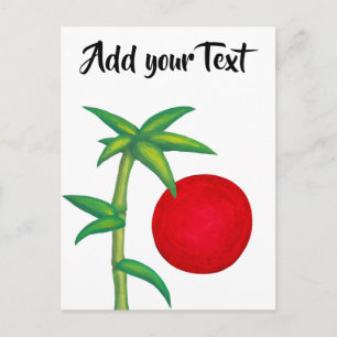 Spirit of Asia Bamboo and Sun symbol Postcard