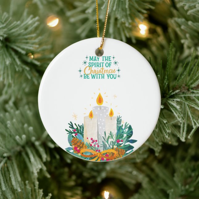 Spirit of Christmas  Ceramic Ornament (Tree)