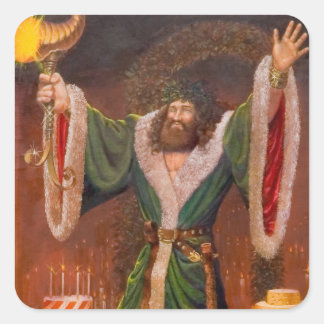 Spirit of Christmas Present Square Sticker