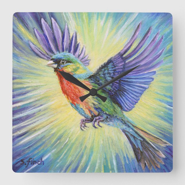 Spirit of Finch Square Wall Clock (Front)
