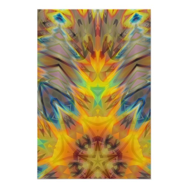 Spirit of Fire - Ken Gauge Surreal Art Poster (Front)