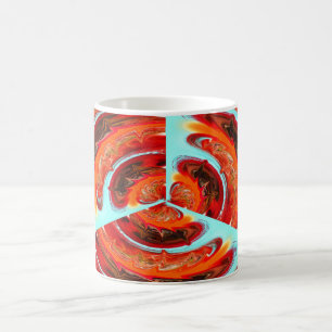 Spirit of fire orange art coffee mug
