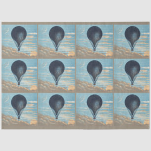 Spirit of Flight: Hot Air Balloon Ride Vintage Art Tissue Paper
