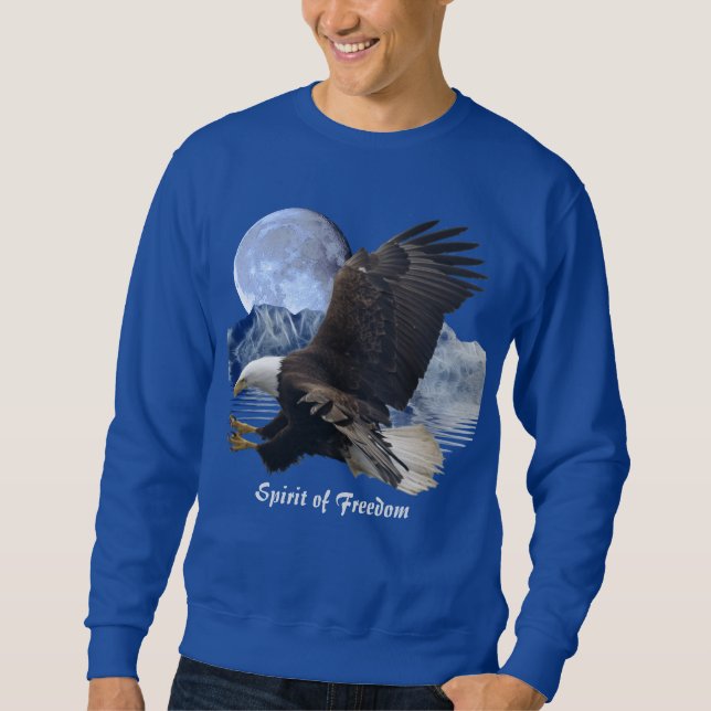 SPIRIT of FREEDOM Bald Eagle Wildlife Apparel Sweatshirt (Front)