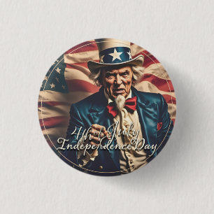 Spirit of Freedom in Red, White and Blue 3 Cm Round Badge