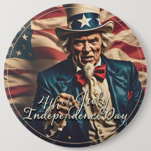 Spirit of Freedom in Red, White and Blue 6 Cm Round Badge