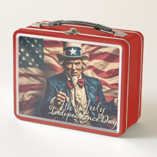Spirit of Freedom in Red, White and Blue Metal Lunch Box