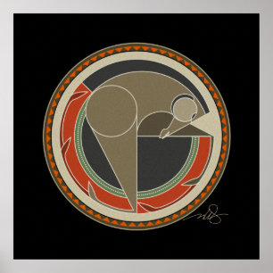 Spirit of Horse black background Poster