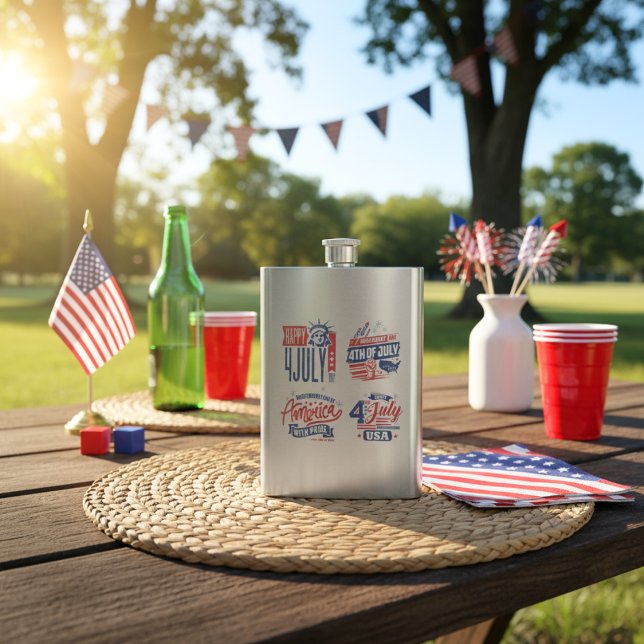 Spirit of Independence Fourth of July Classic Hip Flask (Spirit of Independence Fourth of July Classic Flask)