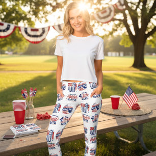 Spirit of Independence Fourth of July  Leggings