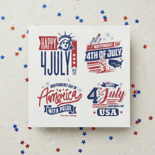 Spirit of Independence Fourth of July  Napkin