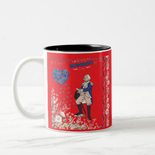 Spirit of Independence Glow bright red Two-Tone Coffee Mug