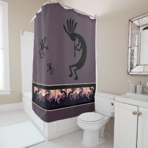 Spirit of Kokopelli Desert Landscape Earthtone 2 Shower Curtain