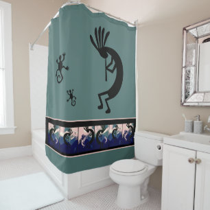 Spirit of Kokopelli Desert Landscape Twilight 2 Shower Curtain