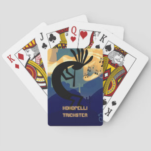 Spirit of Kokopelli Desert Teal Trickster Playing Cards