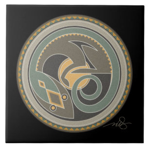 Spirit Of Lizard Ceramic Tile