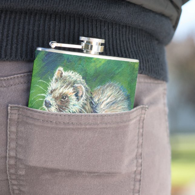 Spirit of Polecat Hip Flask (In Situ)