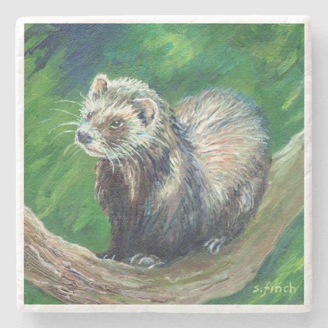 Spirit of Polecat Stone Coaster (Front)