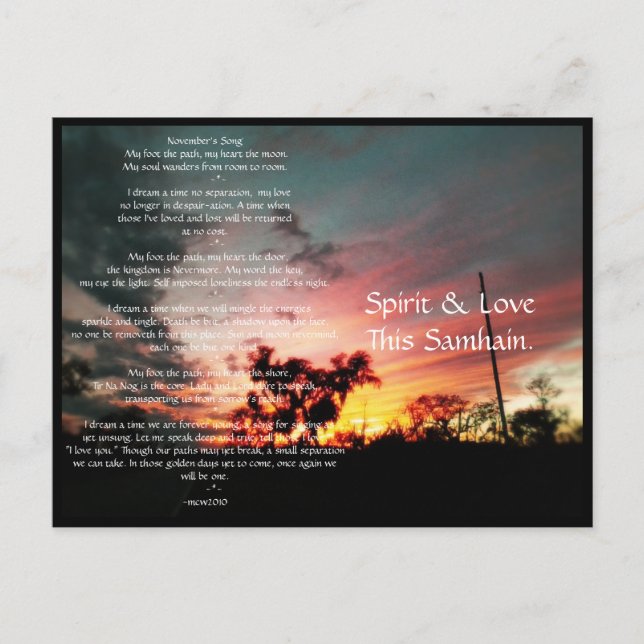 Spirit of Samhain Postcard (Front)