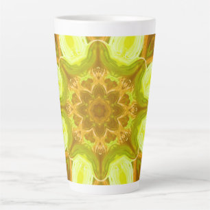 Spirit of solar foliage abstract Pattern Latte Mug