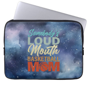 Spirit of Somebody's Loud Mouth Basketball Mum Laptop Sleeve