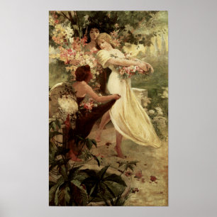 Spirit Of Spring by Alphonse Mucha Poster