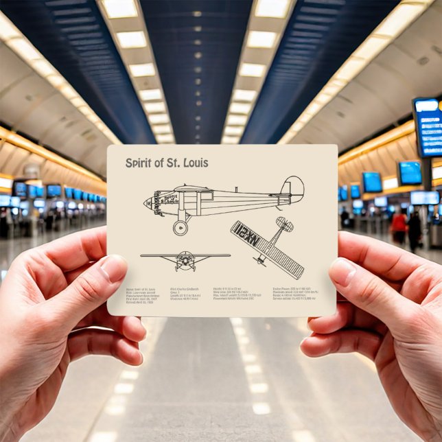 Spirit of St. Louis - Aeroplane Blueprint Plans SD Postcard (Creator Uploaded)