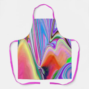 Spirit of Summer Breeze , Abstract 3D Rainbowart Apron
