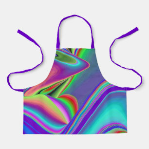 Spirit of Summer Breeze , Abstract 3D Rainbowart Apron