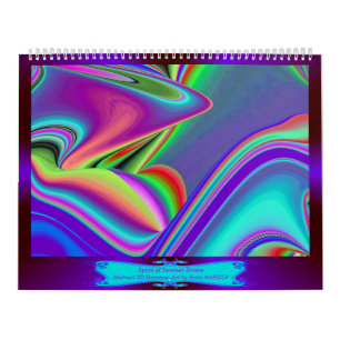 Spirit of Summer Breeze Abstract 3D Rainbowart Calendar