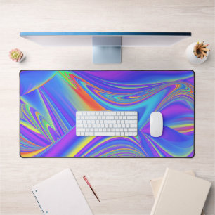 Spirit of Summer Breeze Abstract 3D Rainbowart Desk Mat