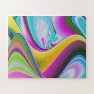 Spirit of Summer Breeze , Abstract 3D Rainbowart Jigsaw Puzzle