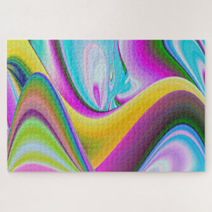 Spirit of Summer Breeze , Abstract 3D Rainbowart Jigsaw Puzzle