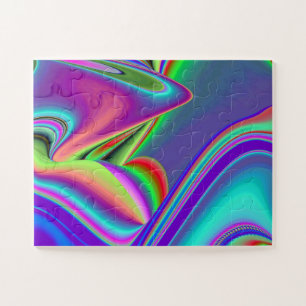 Spirit of Summer Breeze , Abstract 3D Rainbowart Jigsaw Puzzle