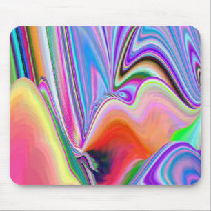 Spirit of Summer Breeze , Abstract 3D Rainbowart Mouse Pad