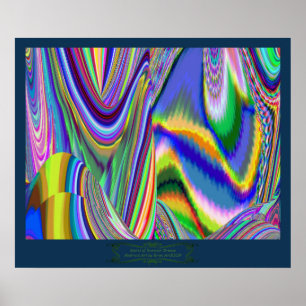 Spirit of Summer Breeze Abstract 3D Rainbowart Poster