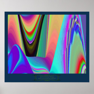 Spirit of Summer Breeze Abstract 3D Rainbowart Poster
