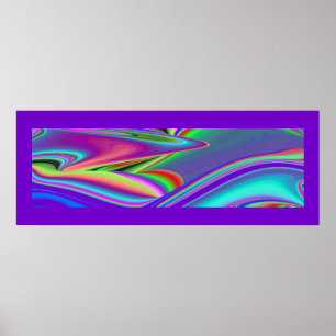Spirit of Summer Breeze Abstract 3D Rainbowart Poster