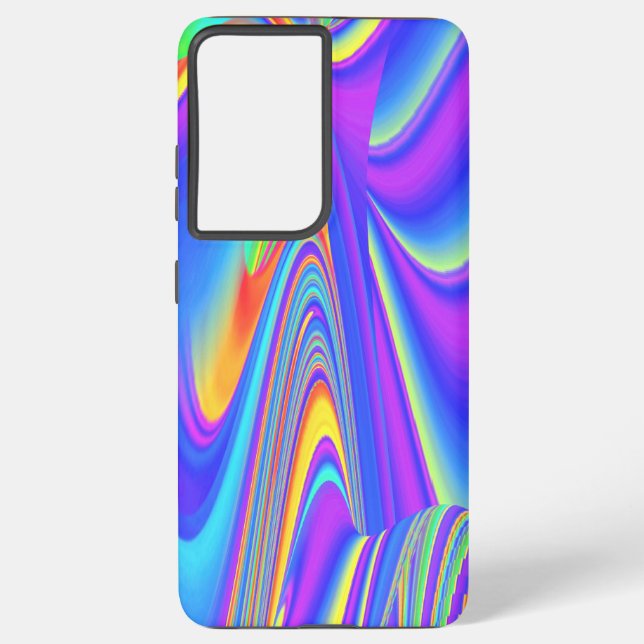 Spirit of Summer Breeze , Abstract 3D Rainbowart Samsung Galaxy S21+ Case (Back)