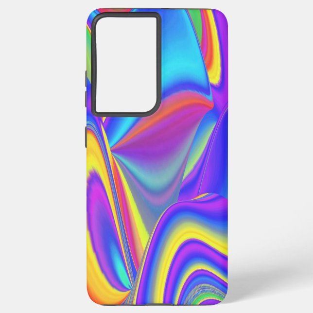 Spirit of Summer Breeze , Abstract 3D Rainbowart Samsung Galaxy S21 Ultra Case (Back)