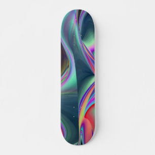 Spirit of Summer Breeze Abstract 3D Rainbowart Skateboard