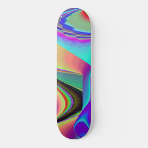 Spirit of Summer Breeze Abstract 3D Rainbowart Skateboard