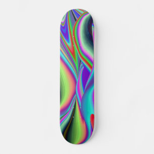 Spirit of Summer Breeze Abstract 3D Rainbowart Skateboard