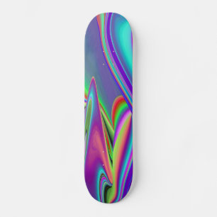Spirit of Summer Breeze Abstract 3D Rainbowart Skateboard