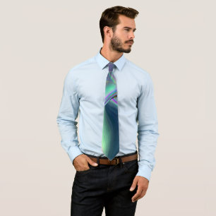 Spirit of Summer Breeze , Abstract 3D Rainbowart Tie