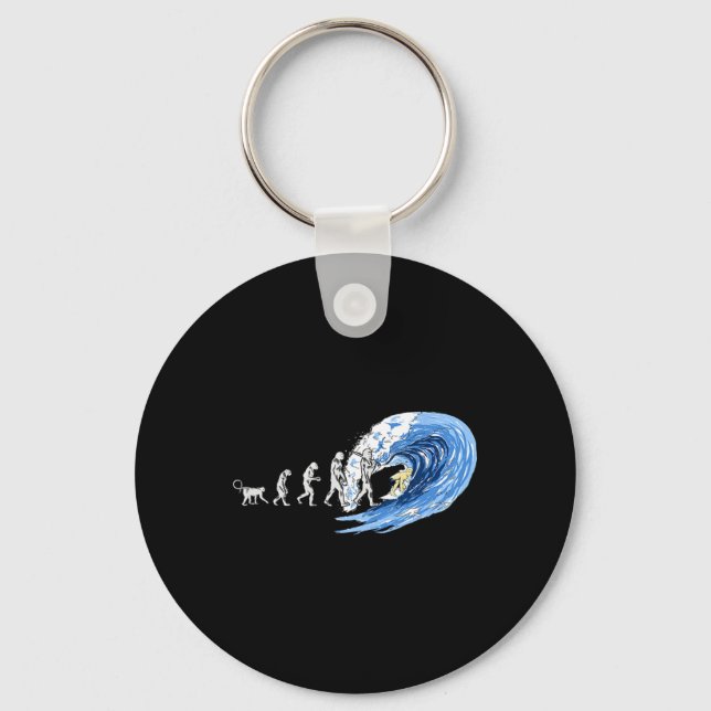 Spirit Of Surfing Evolution Of Man  Key Ring (Front)