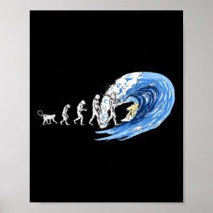 Spirit Of Surfing Evolution Of Man Poster