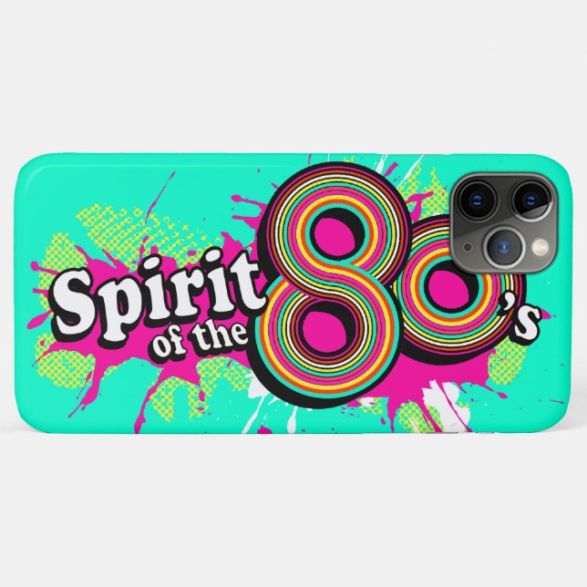 "Spirit of the 80's" girls pink mint Case-Mate iPhone Case (Back (Horizontal))
