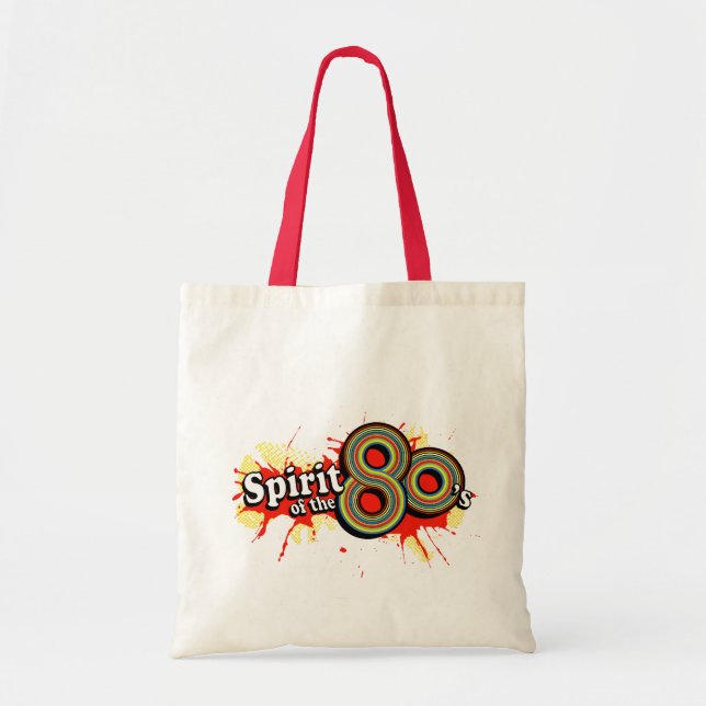 Spirit of the 80's pop red yellow tote bag (Front)